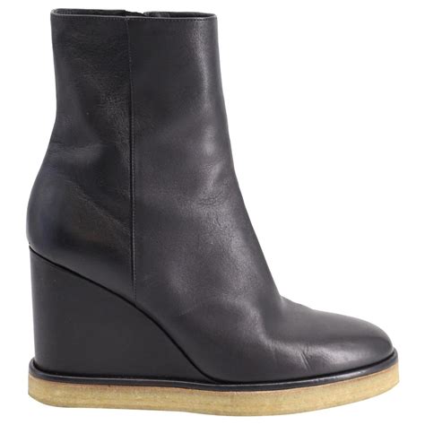 Women's Manon Wedge Ankle Boot in Calfskin .